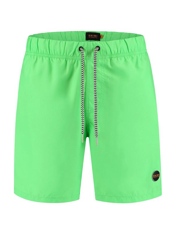 Shiwi Shiwi Kratke kopalne hlače 'Mike'  neonsko zelena / črna / bela