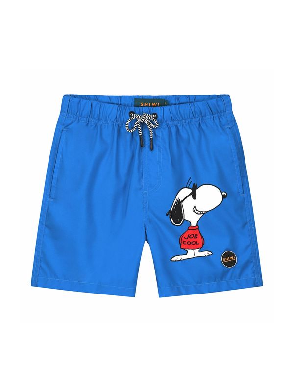 Shiwi Shiwi Kratke kopalne hlače 'Snoopy Grin Grin Joe'  nebeško modra / zlato-rumena / rdeča / črna / bela