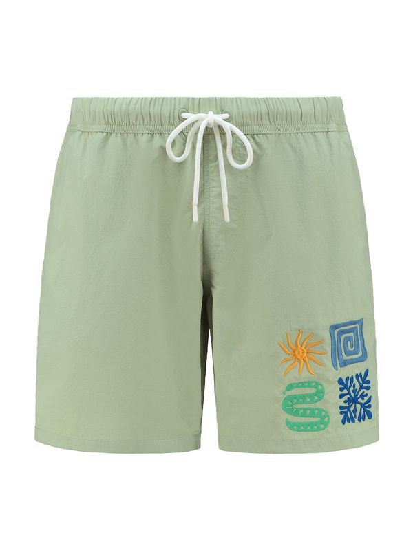 Shiwi Shiwi Kratke kopalne hlače  zelena / mešane barve