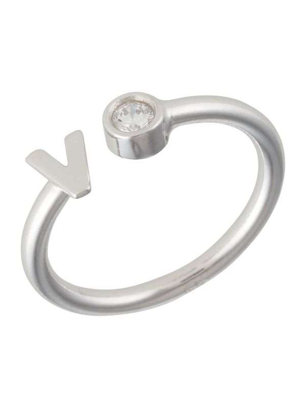 Singularu Singularu Prstan 'Custom Letter'  srebrna