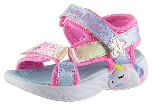 Skechers Kids Skechers Kids Sandali 'Unicorn Dreams'  svetlo modra / rumena / roza / srebrna