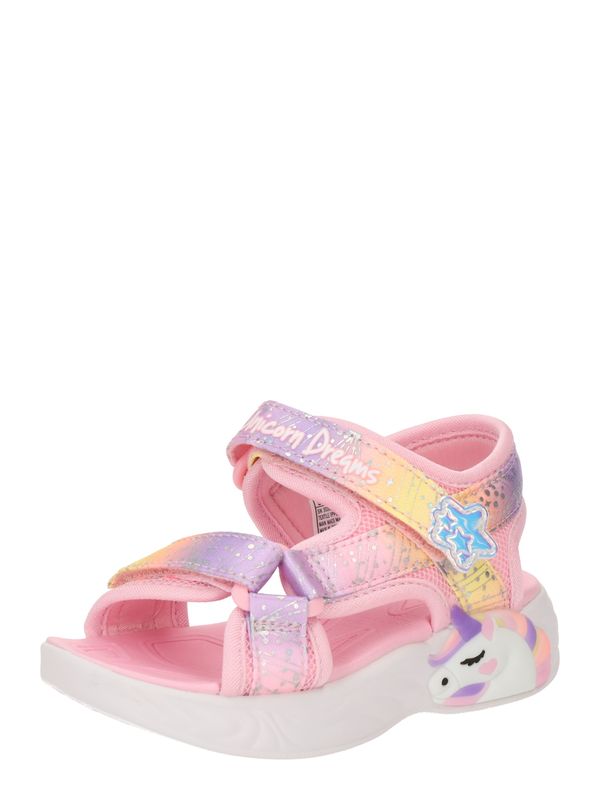 Skechers Kids Skechers Kids Sandali 'Unicorn Dreams'  svetlo modra / rumena / sivka / pitaja