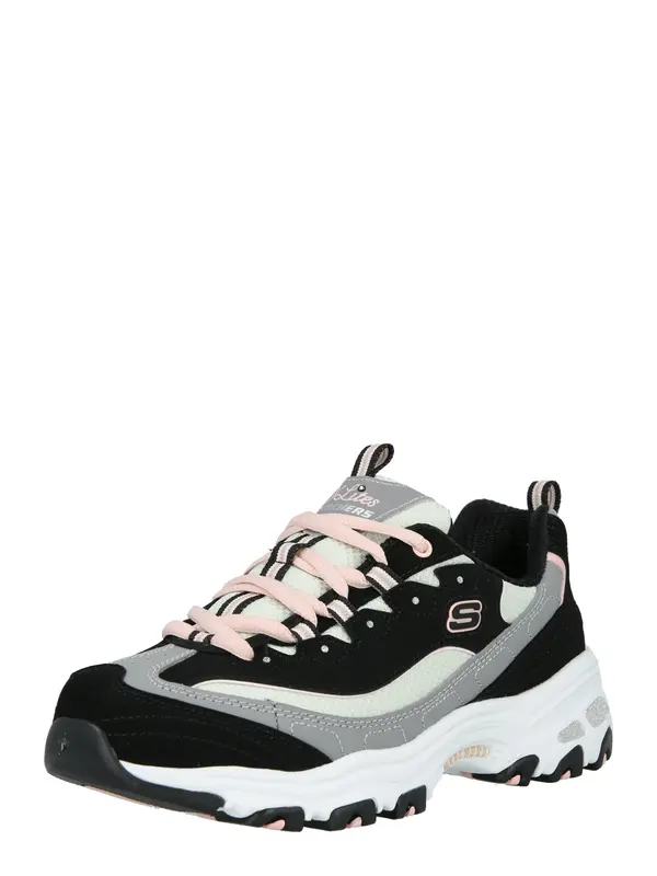 SKECHERS SKECHERS Nizke superge 'D LITES-COOL CHANGE'  siva / svetlo zelena / marelica / črna