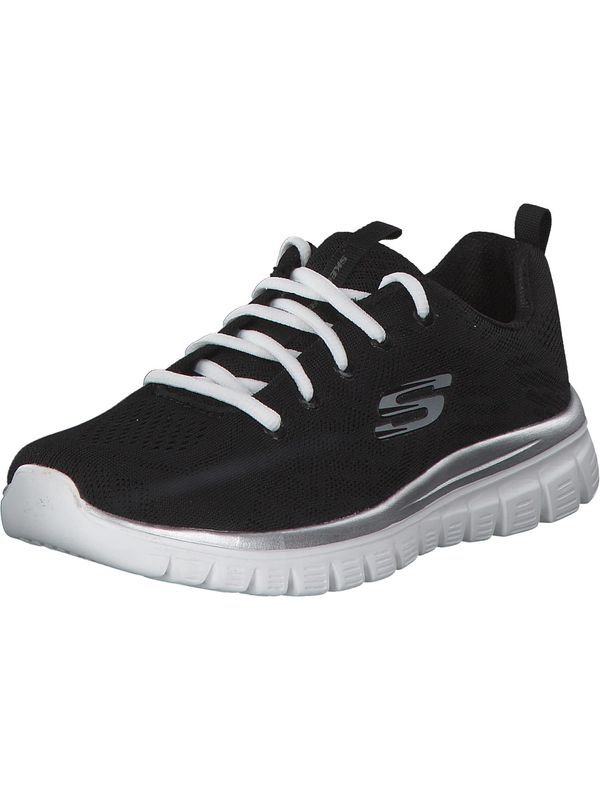 SKECHERS SKECHERS Nizke superge 'Graceful Get Connected'  črna / bela