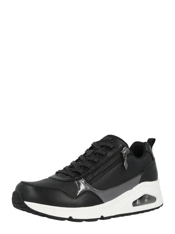 SKECHERS SKECHERS Nizke superge 'UNO'  črna / srebrna