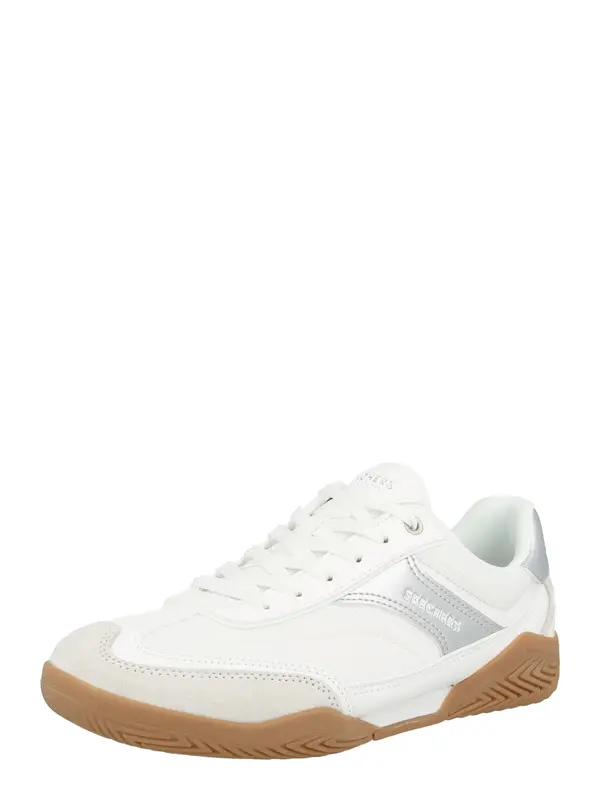 SKECHERS SKECHERS Nizke superge 'ZINGER EVO-WORLD STRIKER'  kamen / srebrna / bela