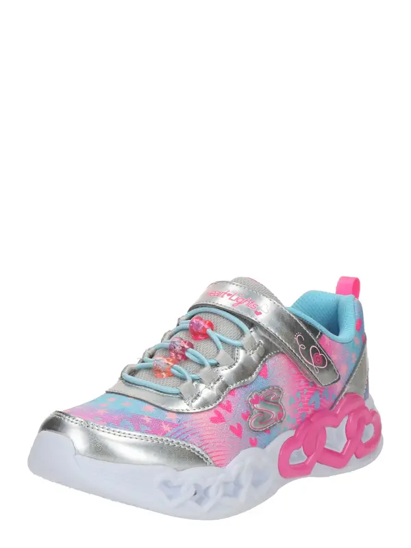 SKECHERS SKECHERS Superge 'Infinite Heart Lights'  azur / fuksija / svetlo roza / srebrna