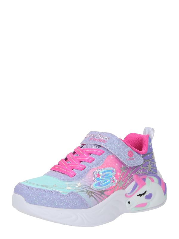 SKECHERS SKECHERS Superge 'Unicorn Dreams - Wishful Magic'  voda / svetlo lila / neonsko roza / srebrna