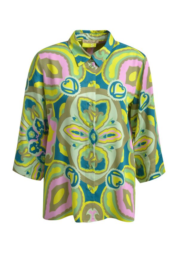 Smith&Soul Smith&Soul Bluza  rumena / petrol / jabolko / svetlo zelena