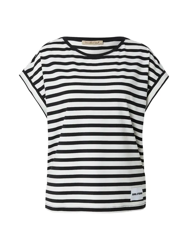 Smith&Soul Smith&Soul Majica  črna / bela