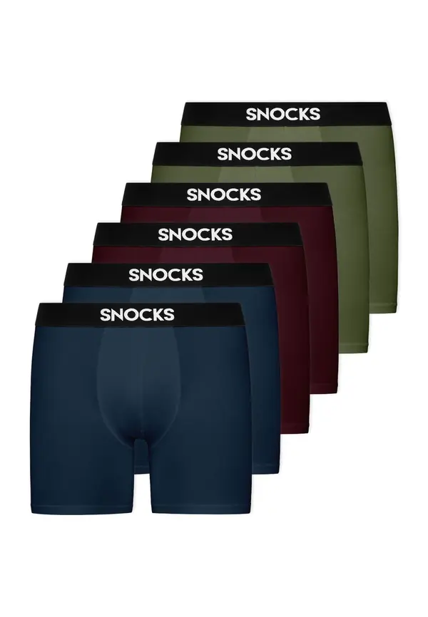 SNOCKS SNOCKS Boksarice  temno modra / oliva / burgund / črna / bela