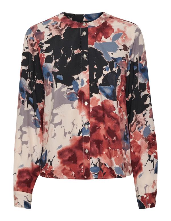 SOAKED IN LUXURY SOAKED IN LUXURY Bluza 'Ahnita'  kremna / dimno modra / nočno modra / rjasto rdeča