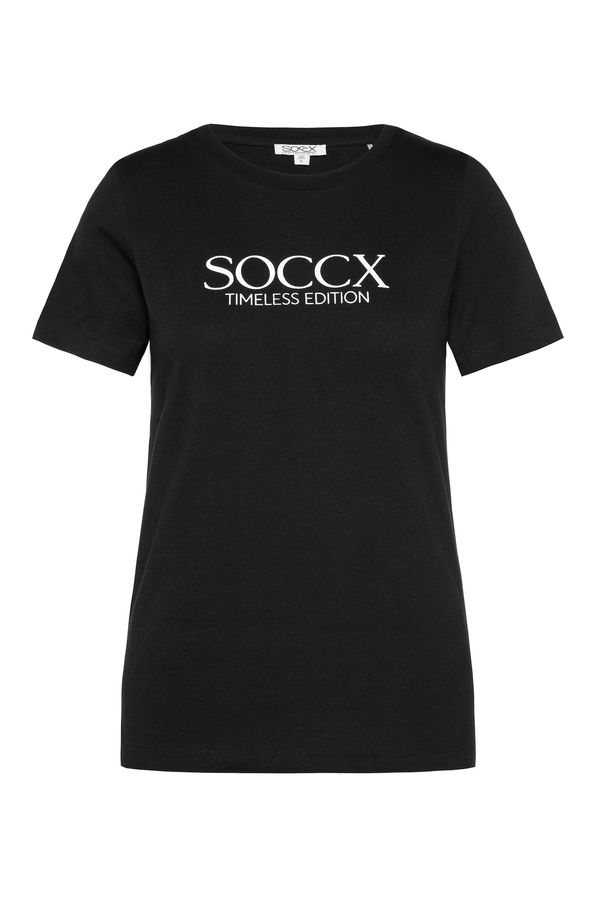 Soccx Soccx Majica  črna / bela