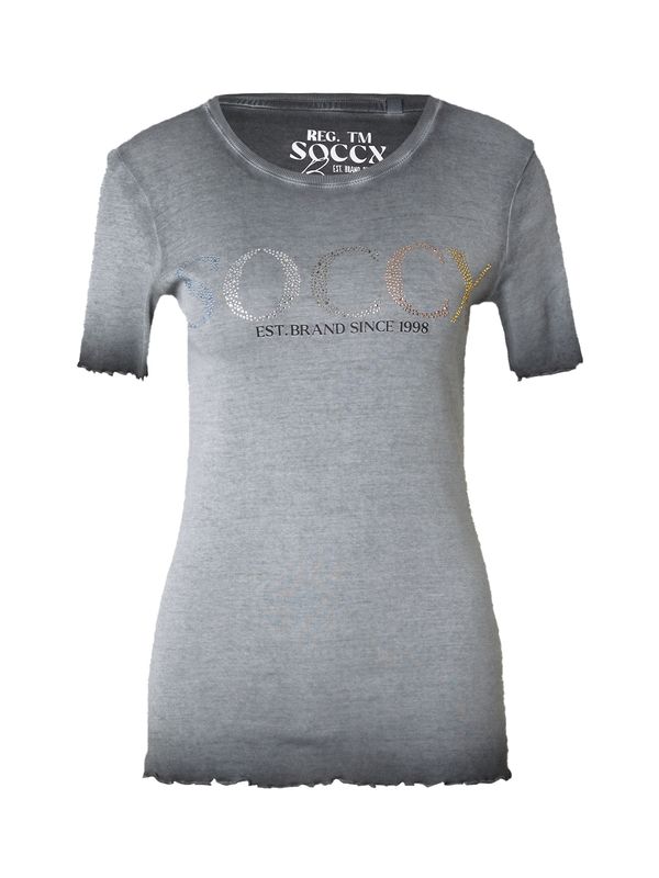 Soccx Soccx Majica 'HOLLY'  modra / zlata / svetlo siva / temno siva / črna