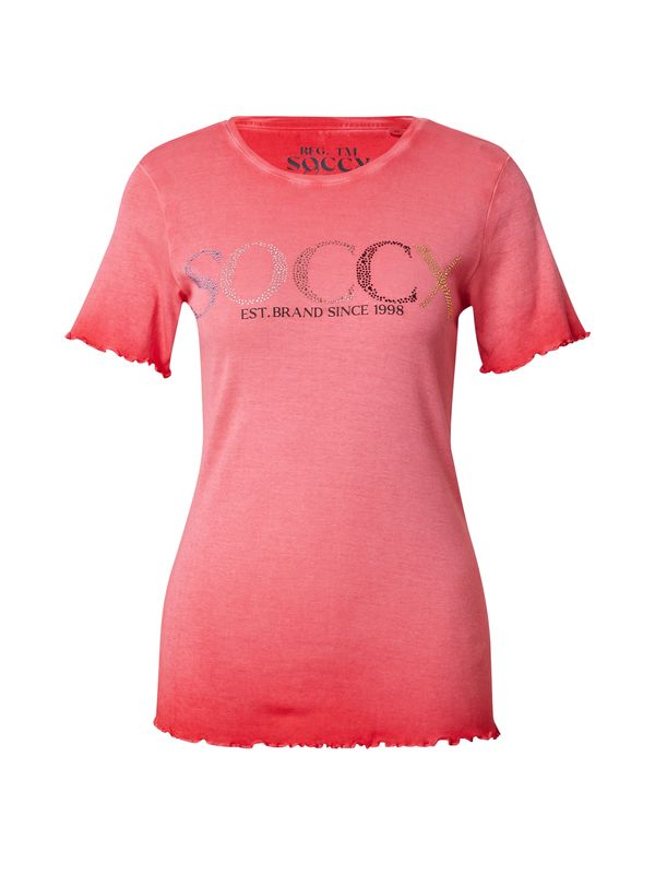 Soccx Soccx Majica 'HOLLY'  roza / svetlo roza / črna