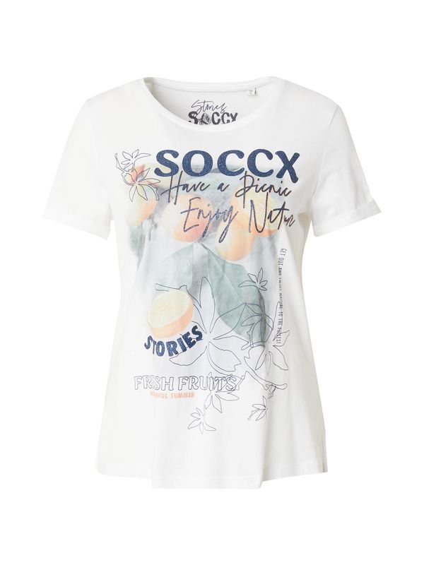 Soccx Soccx Majica  mešane barve / volneno bela