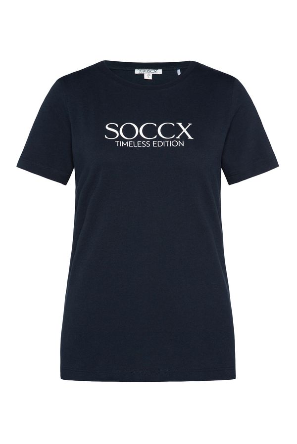 Soccx Soccx Majica  nočno modra / bela