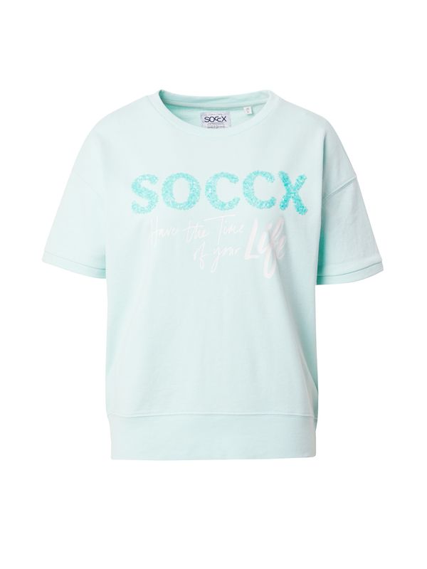 Soccx Soccx Majica  zelena / meta / bela