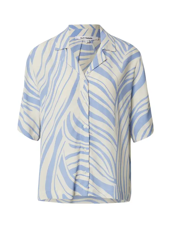 Soft Rebels Soft Rebels Bluza 'SRBilly'  svetlo modra / bela