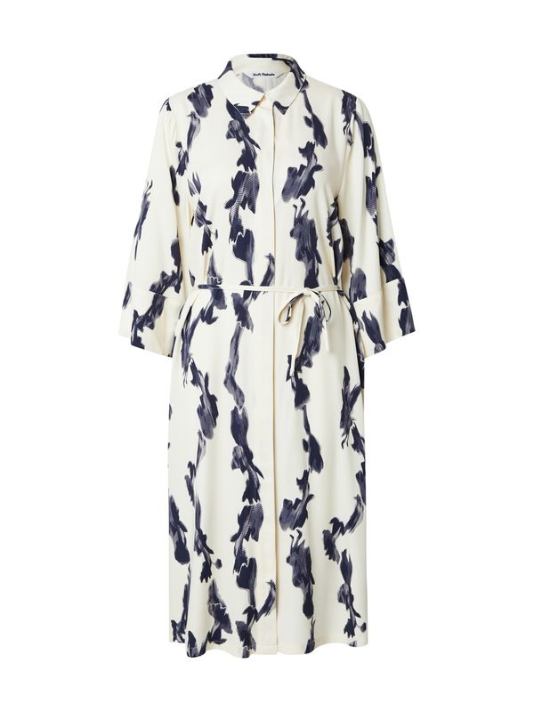 Soft Rebels Soft Rebels Dolga srajca 'Ginny'  vijolično modra / off-bela