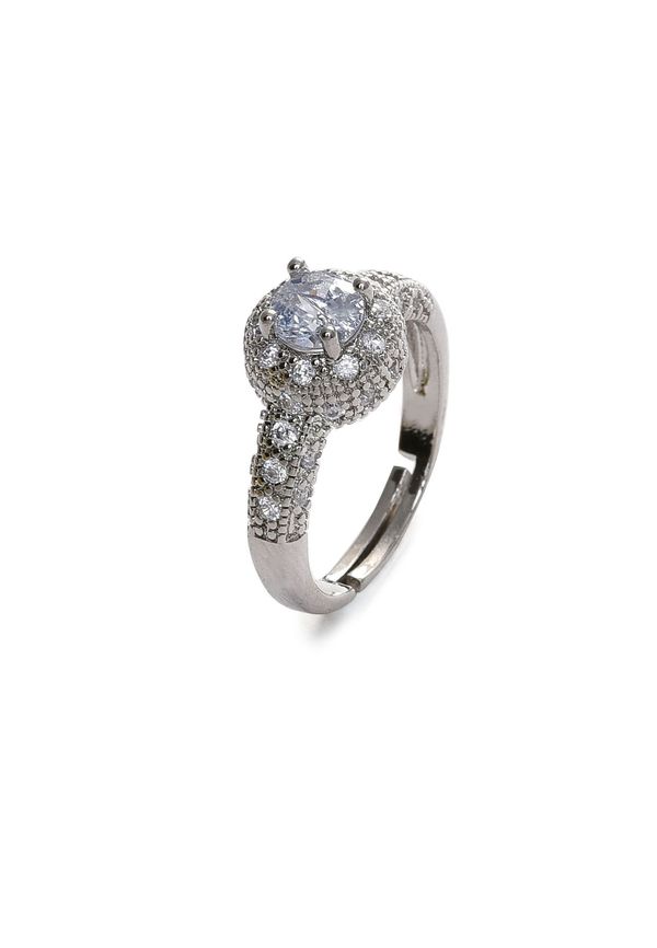 SOHI SOHI Prstan 'Skye'  svetlo modra / srebrna / transparentna