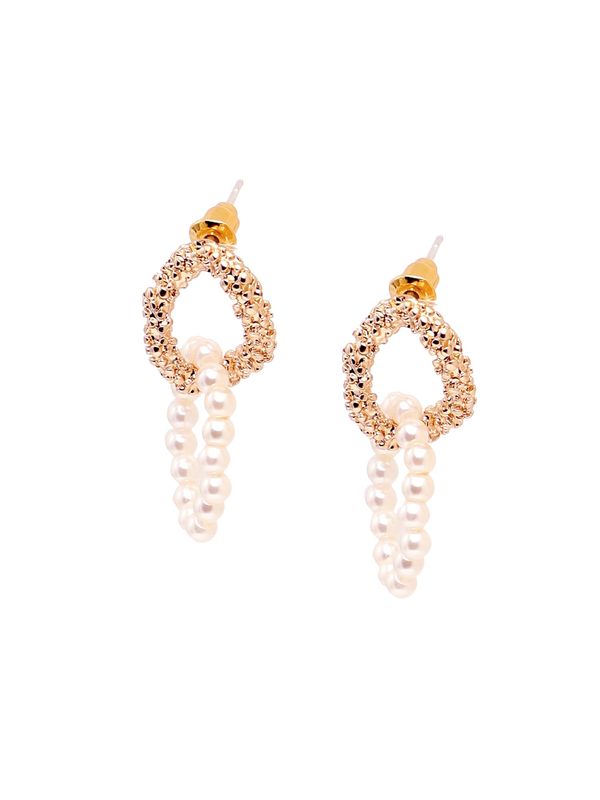 SOHI SOHI Uhani 'Ajara'  zlata / rožnato zlata / biserno bela