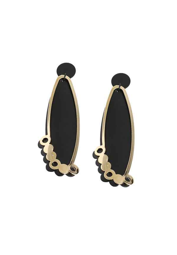 SOHI SOHI Uhani 'Doris'  zlata / črna