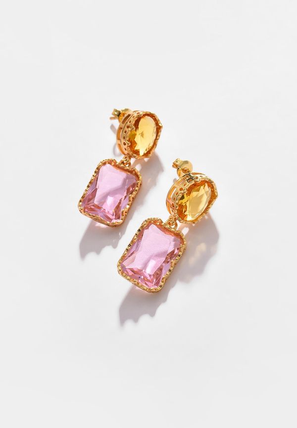 SOHI SOHI Uhani 'Greta'  kari / zlata / svetlo roza