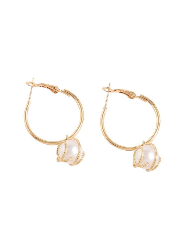 SOHI SOHI Uhani 'Habiba'  zlata / biserno bela