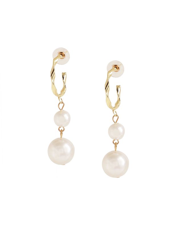 SOHI SOHI Uhani 'Hrishika'  zlata / biserno bela