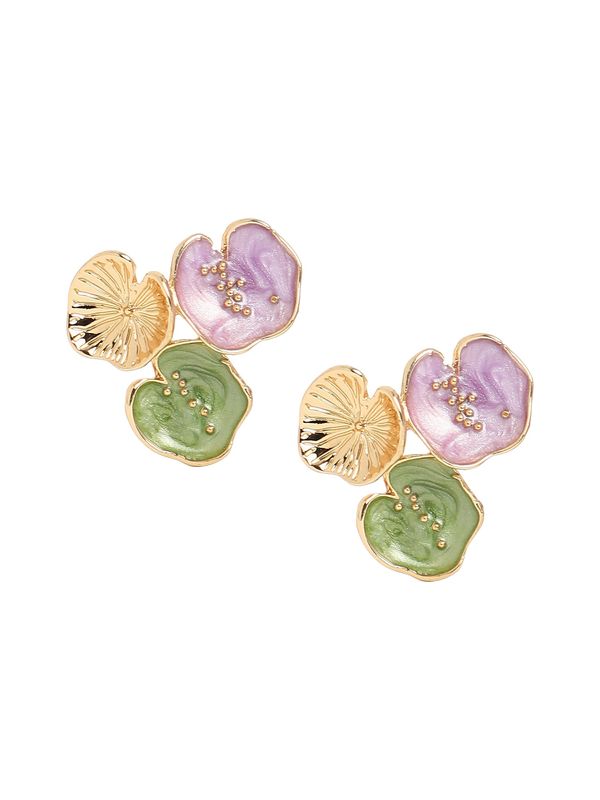 SOHI SOHI Uhani ' Onndria '  zlata / zelena / lila