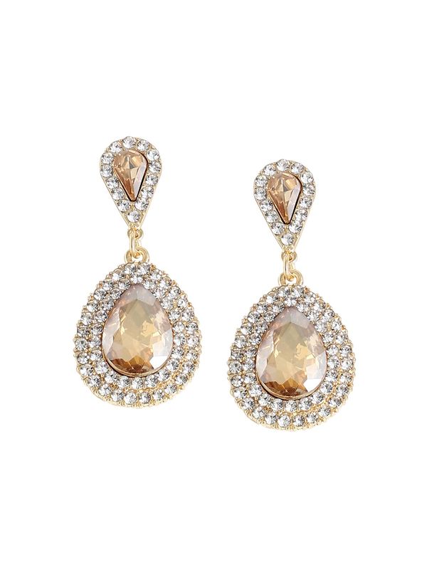 SOHI SOHI Uhani 'Ruvika'  rjava / zlata / transparentna