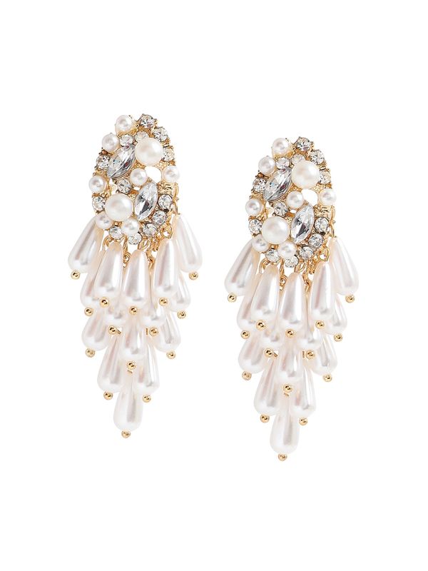 SOHI SOHI Uhani 'Tayah'  zlata / srebrna / bela