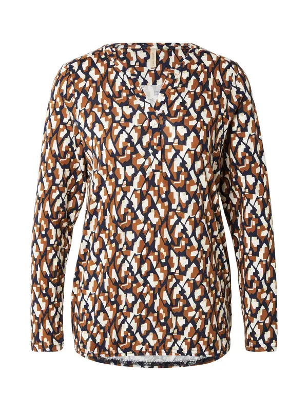 Soyaconcept Soyaconcept Bluza 'FELICITY'  svetlo bež / mornarska / konjak / bela