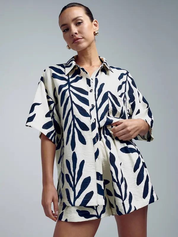 St MRLO St MRLO Bluza 'Kady'  marine / bela