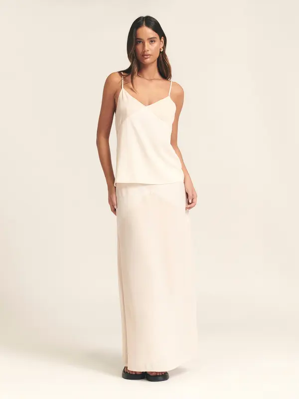 St MRLO St MRLO Krilo 'SHADOW MAXI SKIRT'  nude