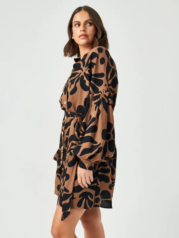 St MRLO St MRLO Obleka 'BLIGH SHIRT DRESS'  mešane barve