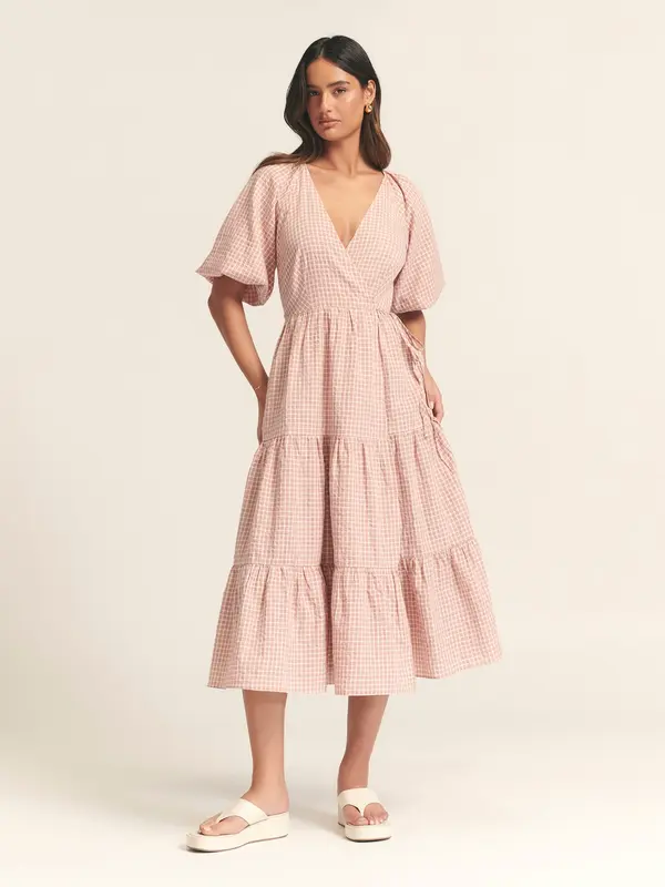 St MRLO St MRLO Obleka 'CHARMED DRESS'  svetlo roza / bela