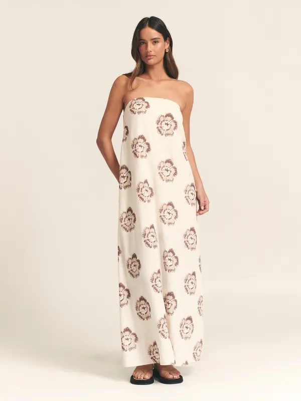 St MRLO St MRLO Obleka 'CYPRESS DRESS'  bež / rjava