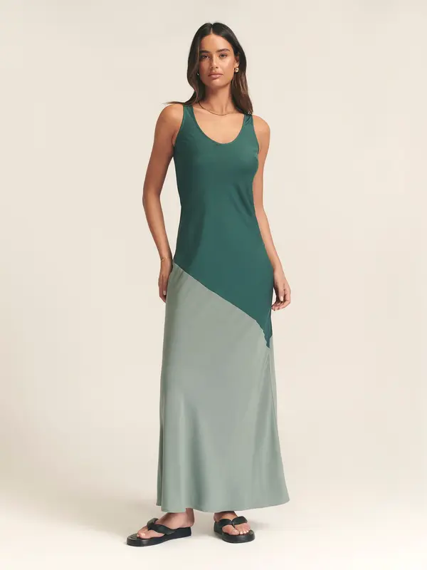 St MRLO St MRLO Obleka 'LENNOX SLIP DRESS'  zelena