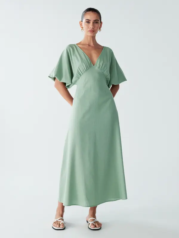 St MRLO St MRLO Obleka 'Palm'  pastelno zelena