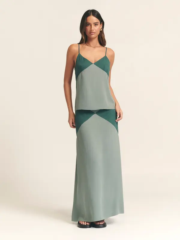 St MRLO St MRLO Top 'SHADOW CAMI'  smaragd / pastelno zelena