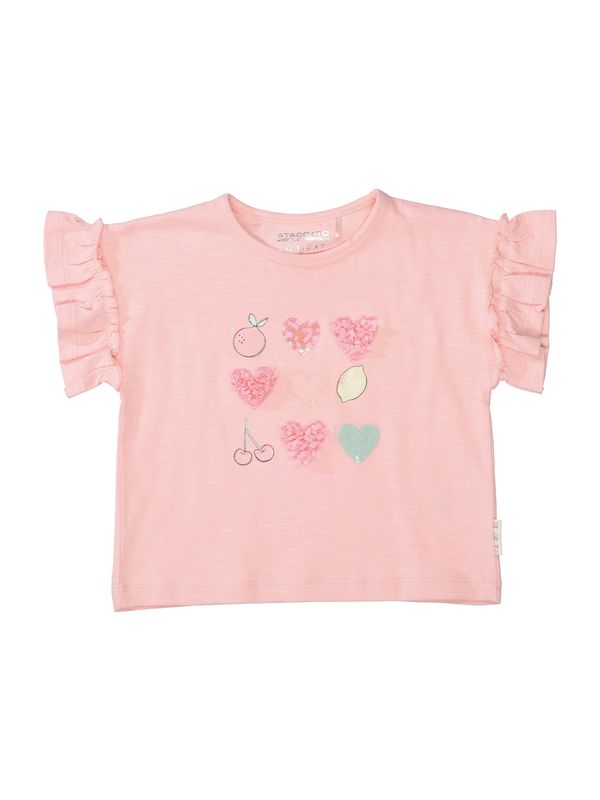 STACCATO STACCATO Majica  turkizna / rumena / staro roza / črna