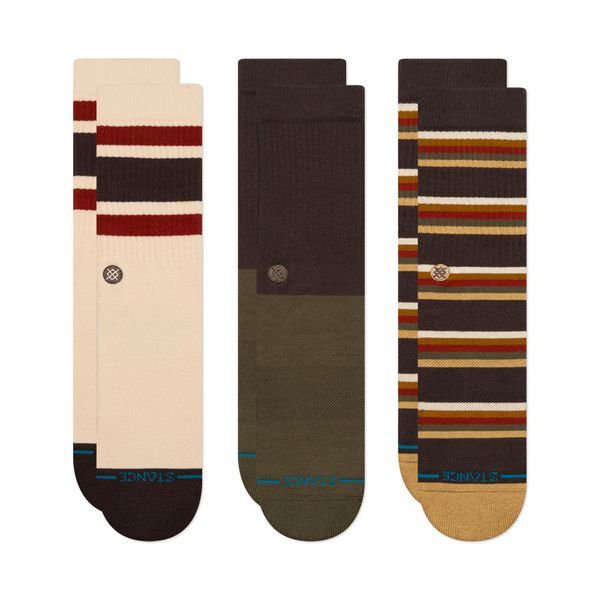 Stance Stance Nogavice 'Mill House'  pesek / temno rjava / kaki / temno rdeča