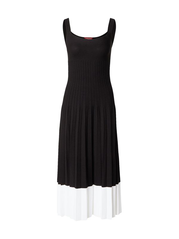 Staud Staud Pletena obleka 'ELLISON'  črna / bela