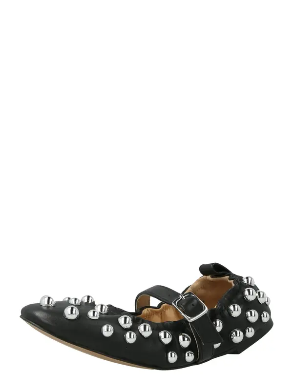 STEVE MADDEN STEVE MADDEN Odprte balerinke 'Sunrays'  črna / srebrna