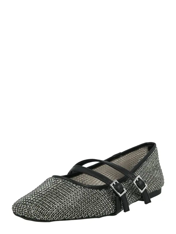 STEVE MADDEN STEVE MADDEN Odprte balerinke 'Watchlist'  črna / srebrna
