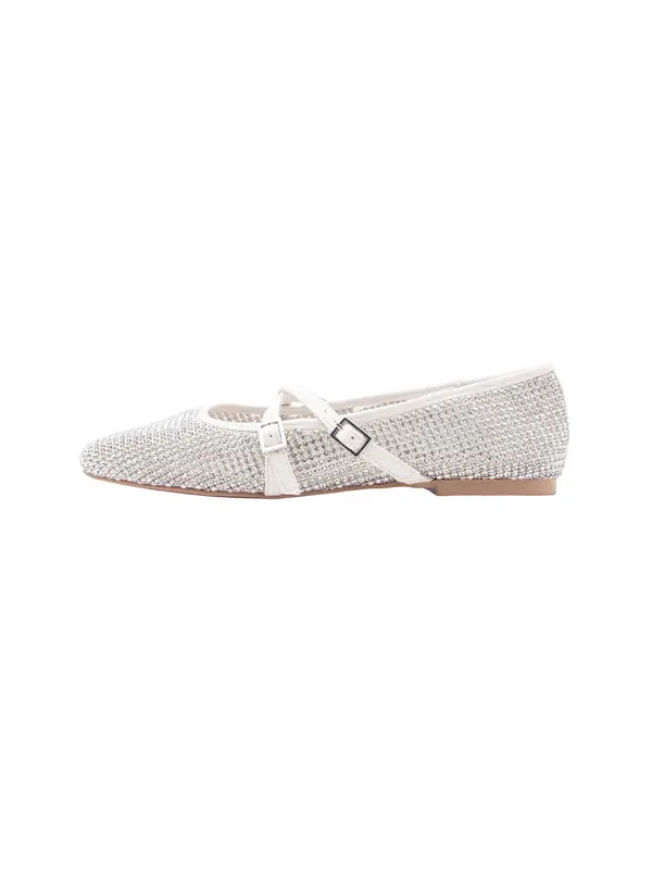STEVE MADDEN STEVE MADDEN Odprte balerinke 'Watchlist'  kremna / transparentna