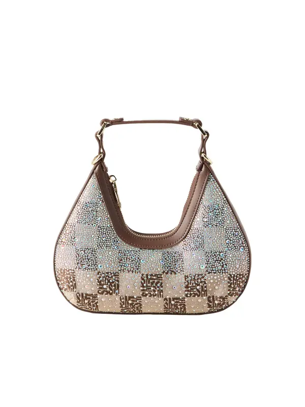 STEVE MADDEN STEVE MADDEN Torba za čez ramo 'Blivia'  kapučino / temno rjava / srebrna