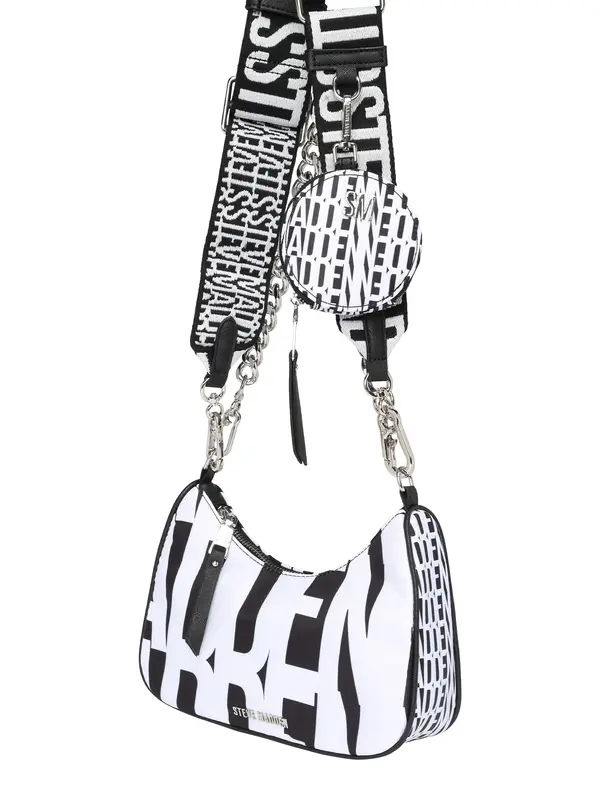 STEVE MADDEN STEVE MADDEN Torba za čez ramo 'BVISUAL'  črna / bela